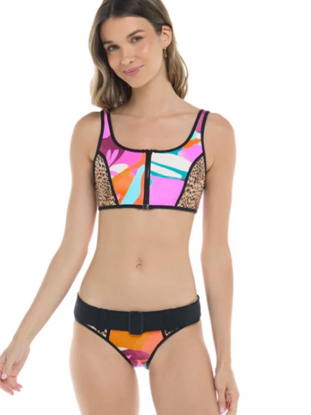 Body Glove | Retro Zip Front Bikini Set
